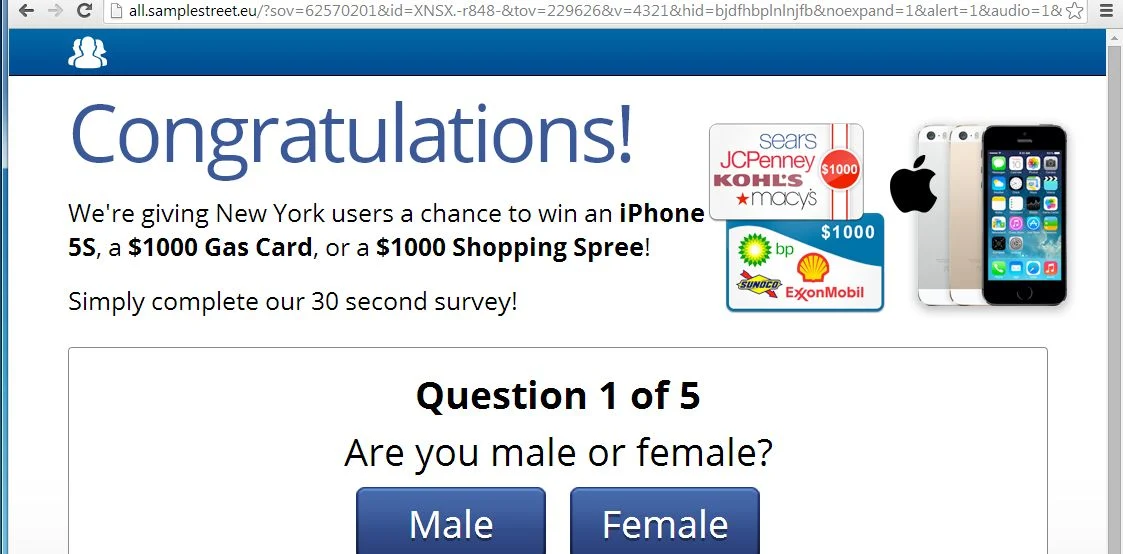All.samplestreet.eu pop-up ads All.samplestreet.eu virus