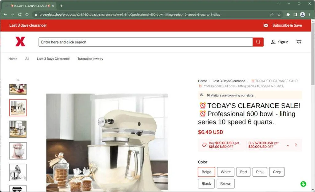 Breezeless.shop Review: Don't Fall for This Retail Scam 1 breezeless.shop china
