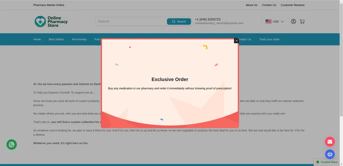 Reliefnowpharmacy.shop Scam Warning - Ripoff Store 1 Reliefnowpharmacy.shop scam