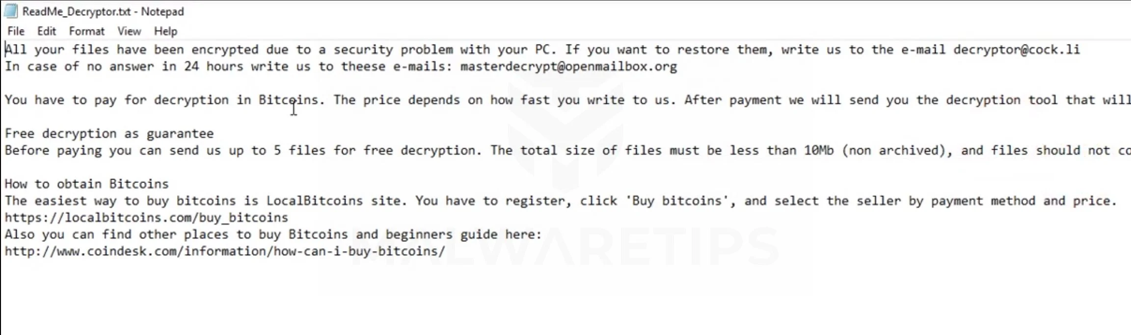 Cryptmanager@protonmail.com Parrot Ransomware