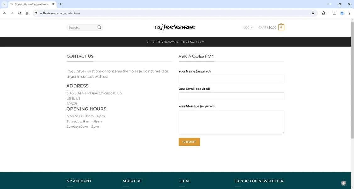 Coffeeteaware.com scam