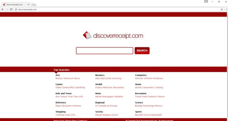 discoverreceipt.com virus