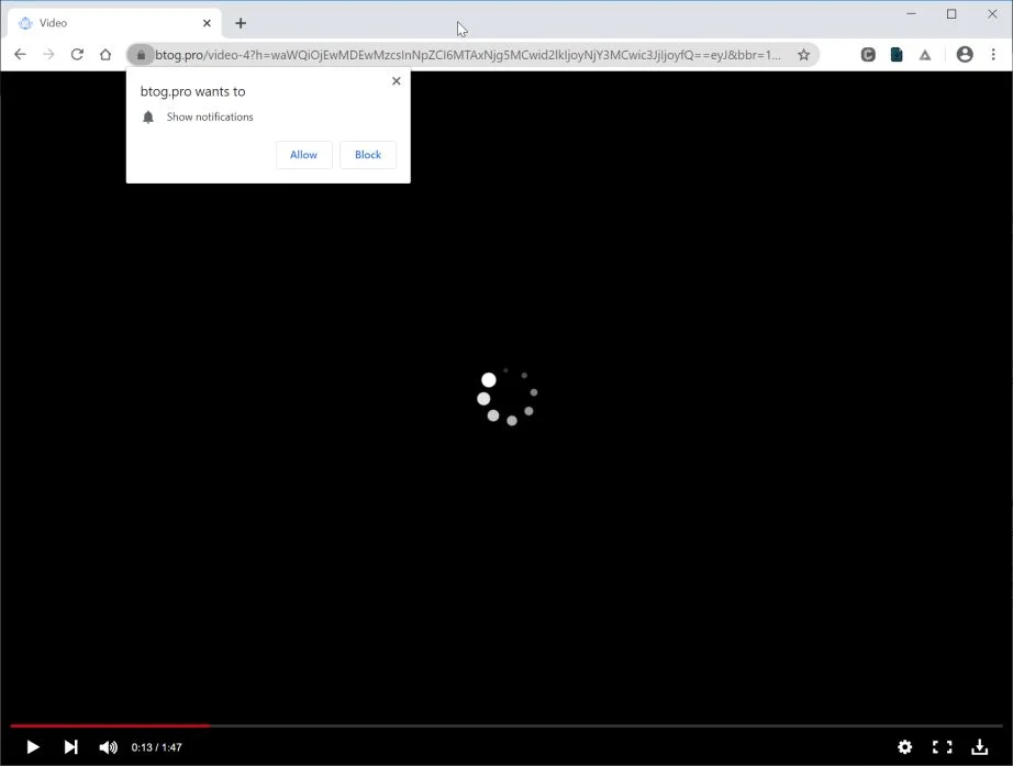 How to remove Btog.pro pop-up ads (Virus Removal Guide) 1 Image: Chrome browser is redirected to Btog.pro
