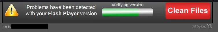 Problems have been detected with your Flash Player version virus Picture of Problems have been detected with your Flash Player version