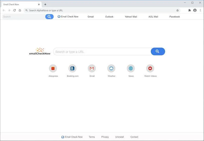 Remove Email Check Now browser hijacker (Virus Removal Guide) 1 Image: Chrome browser is redirected to Email Check Now