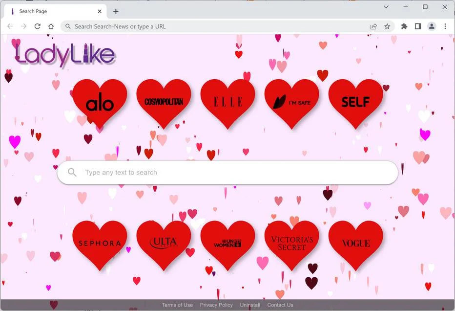 Image: Lady Like Chrome new tab page