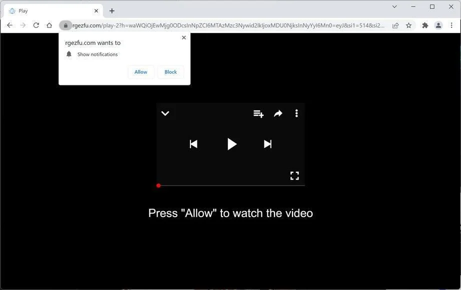 How to Remove Rgezfu.com Pop-up Ads (Virus Removal Guide) 1 Image: Chrome browser is redirected to Rgezfu.com