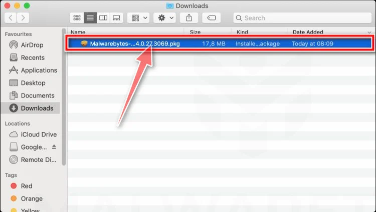Double-click on setup file to install Malwarebytes Double-click on setup file to install Malwarebytes