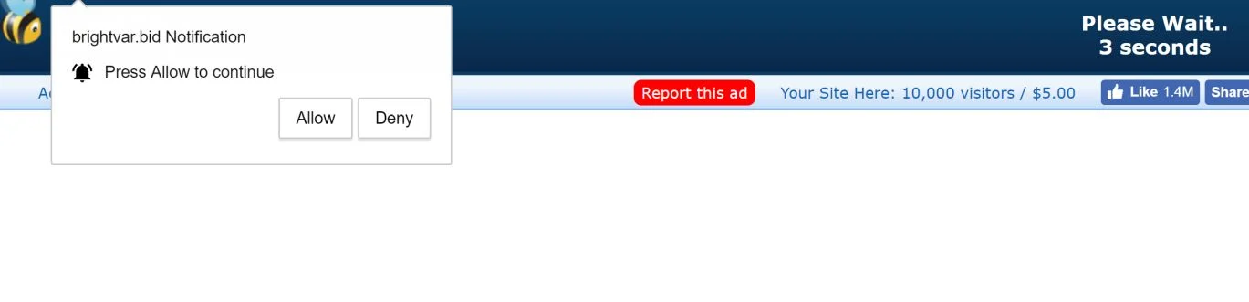 Brightvar.bid pop-up ad Brightvar.bid pop-up ads