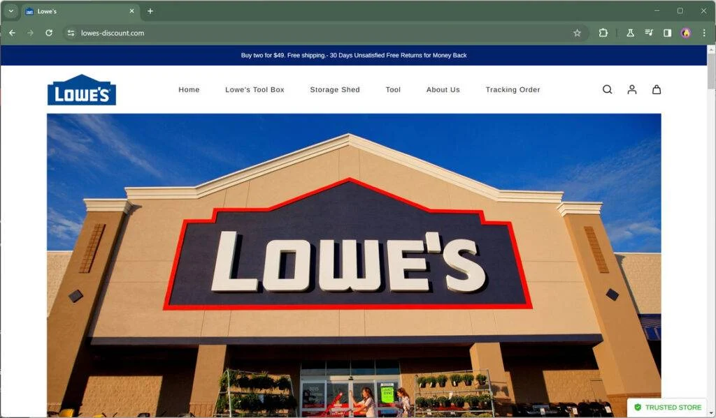 Service@salessupport2020.com Scam EXPOSED - Full Investigation 5 lowes-discount.com scam