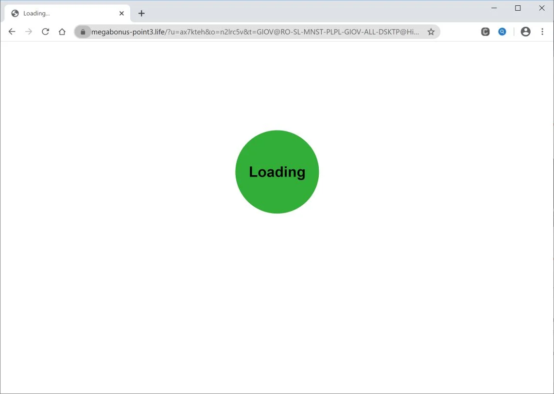 How to remove Megabonus-point3.life redirect (Virus Removal Guide) 1 Image: Chrome browser is redirected to Megabonus-point3.life