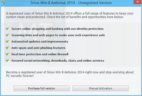 [Image: Sirius Win 8 Antispyware 2014 Alert]