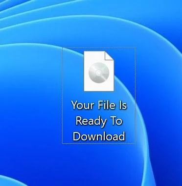 Image: Your File Is Ready To Download Scam