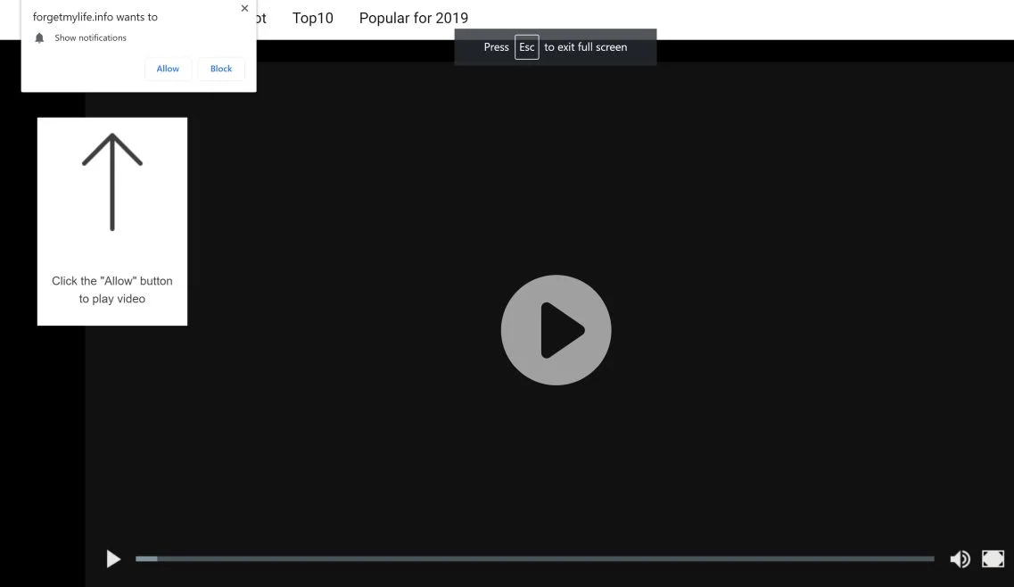 How to remove Forgetmylife.info pop-up ads (Virus Removal Guide) 1 Image: Chrome browser is redirected to Forgetmylife.info