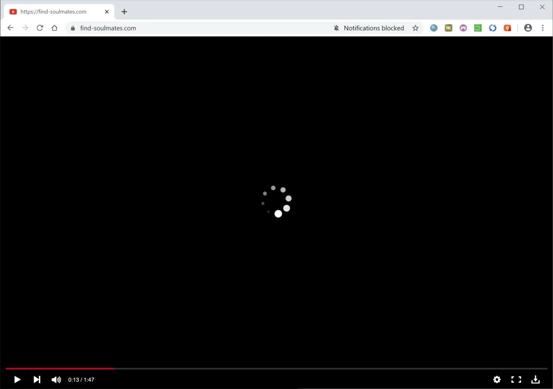 How to remove Find-soulmates.com pop-up ads (Virus Removal Guide) 1 Image: Chrome browser is redirected to Find-soulmates.com
