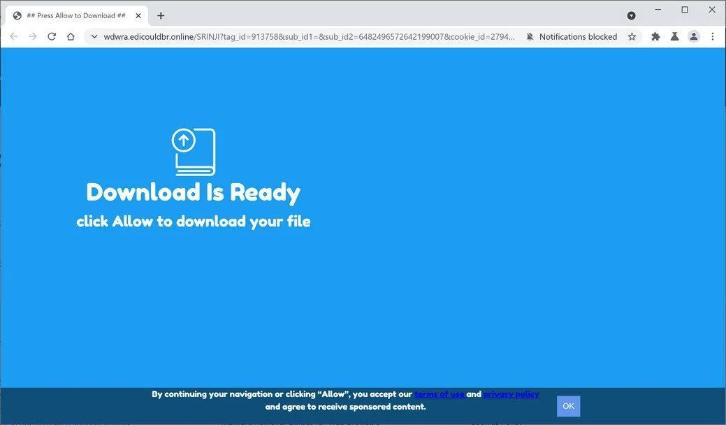 Remove Edicouldbr.online pop-up ads (Virus Removal Guide) 1 Image: Chrome browser is redirected to Edicouldbr.online