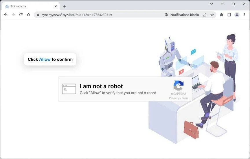 How to Remove Synergynews3.xyz Pop-up Ads (Virus Removal Guide) 1 Image: Chrome browser is redirected to Synergynews3.xyz