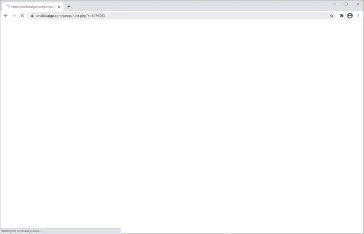 Remove Onclickalgo.com pop-up ads (Virus Removal Guide) 1 Image: Chrome browser is redirected to Onclickalgo.com