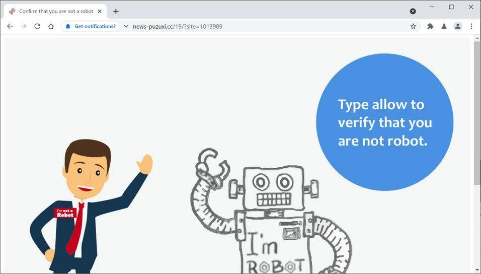 Image: Chrome browser is redirected to News-puzuxi.cc