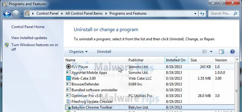 [Image:  Uninstall stt.streamjs.net malicious programs]