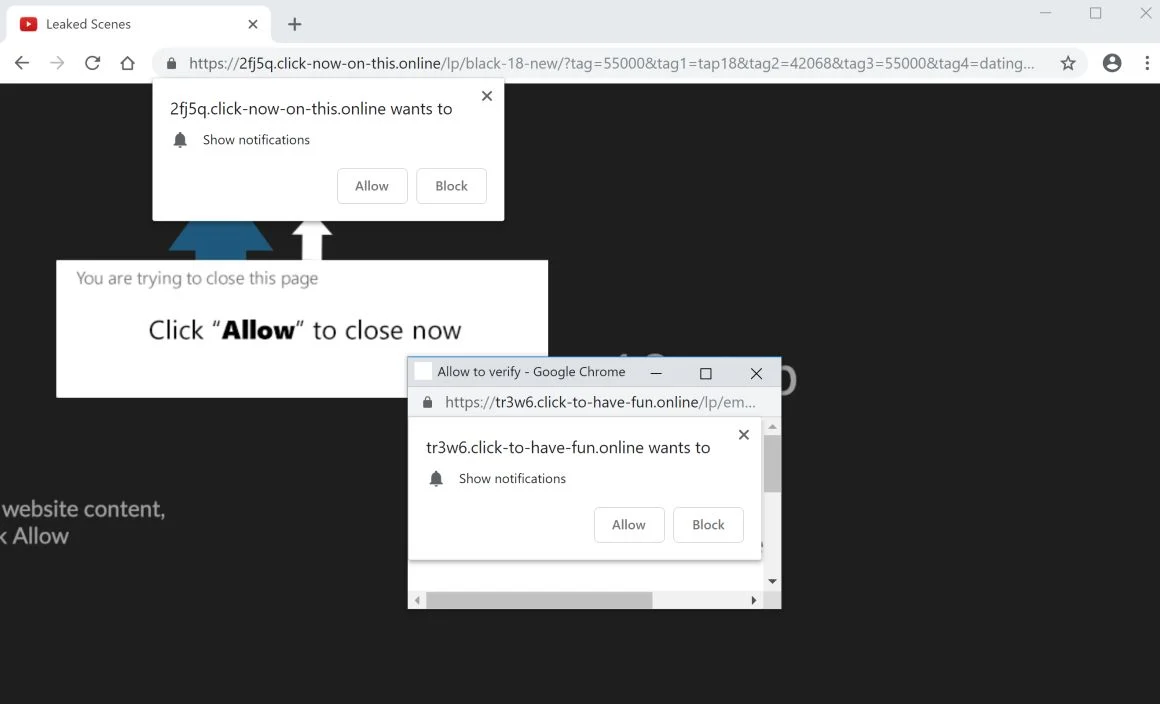 Remove Click-now-on-this.online pop-up ads (Virus Removal Guide) 1 Click-now-on-this.online scam