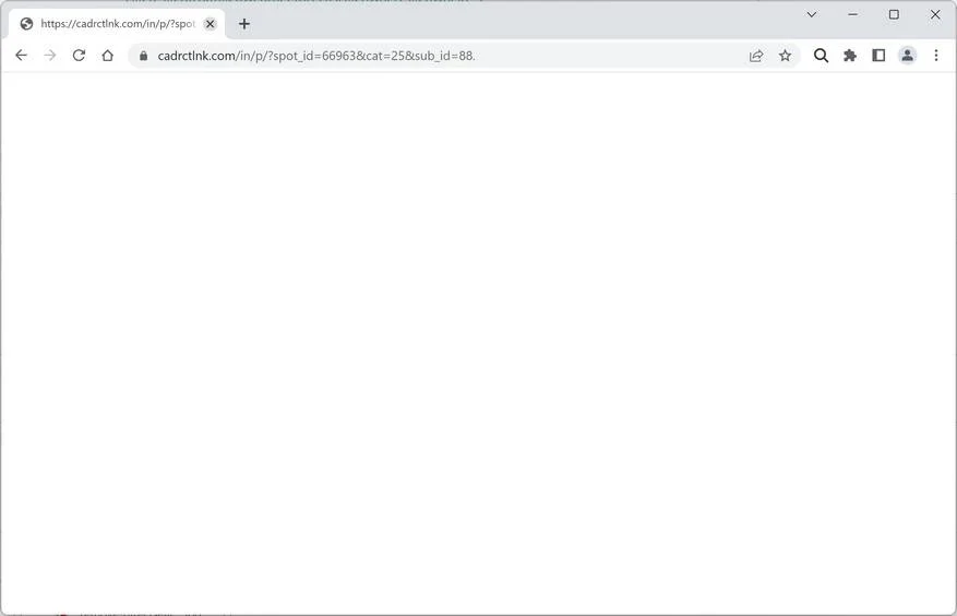 Remove Cadrctlnk.com Ads (Virus Removal Guide) 1 Image: Chrome browser is redirected to Cadrctlnk.com