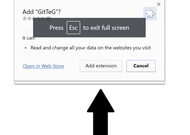 GitTeG extension scam virus