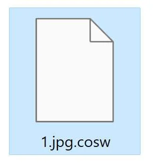 Image: File encrypted by the COSW Ransomware