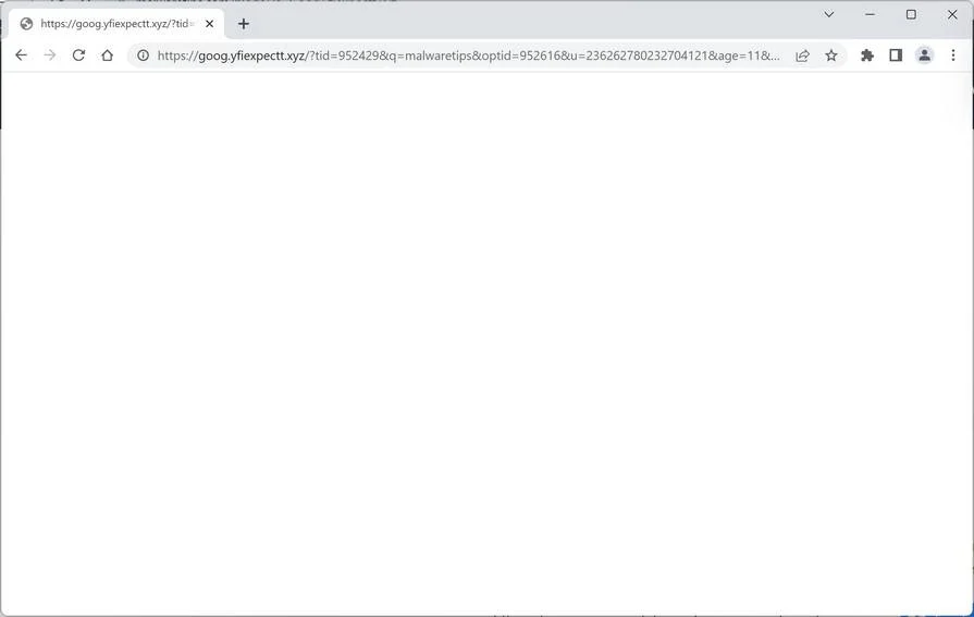 Image: Goog.yfiexpectt.xyz browser redirect