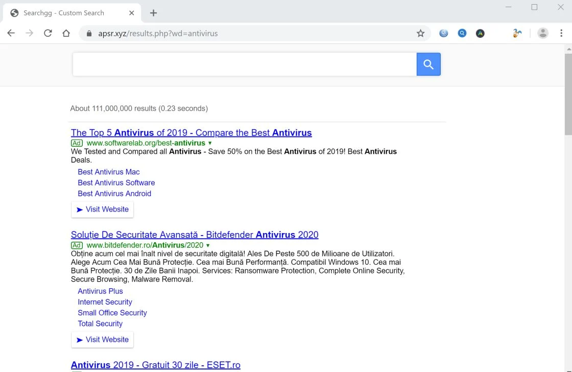 How to remove Apsr.xyz redirect (Virus Removal Guide) 1 Image: Google Chrome is redirected to Apsr.xyz