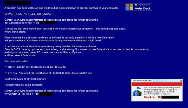 Microsoft Help Desk Support Scam virus