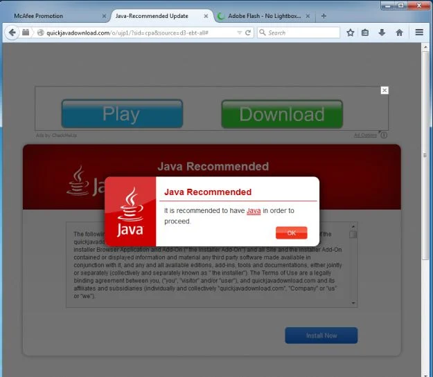 QuickJavaDownload.com pop-up virus QuickJavaDownload.com virus