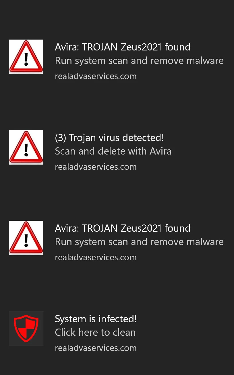 Avira Pop-up Scam 2