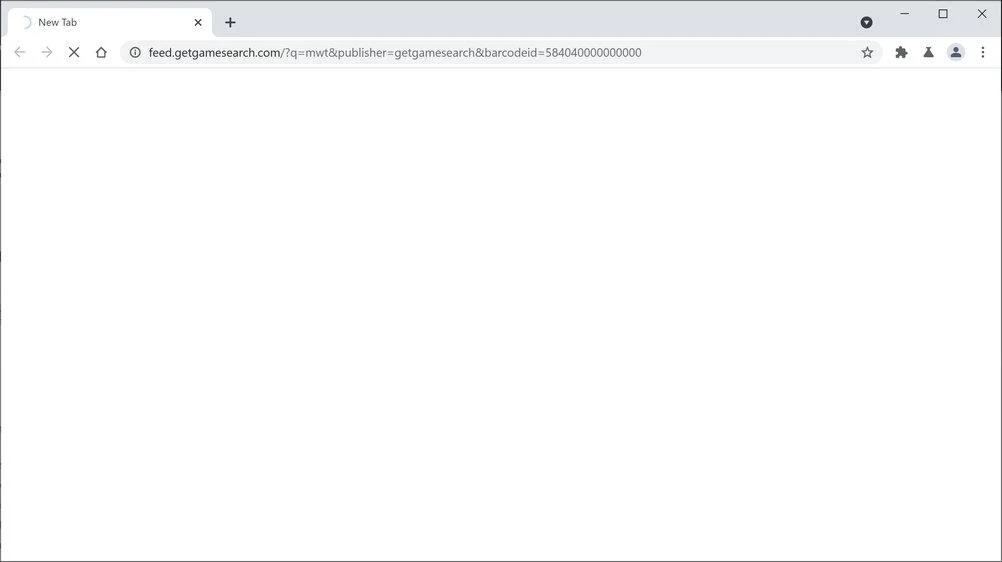 Image: Chrome browser is redirected to GetGameSearch Search