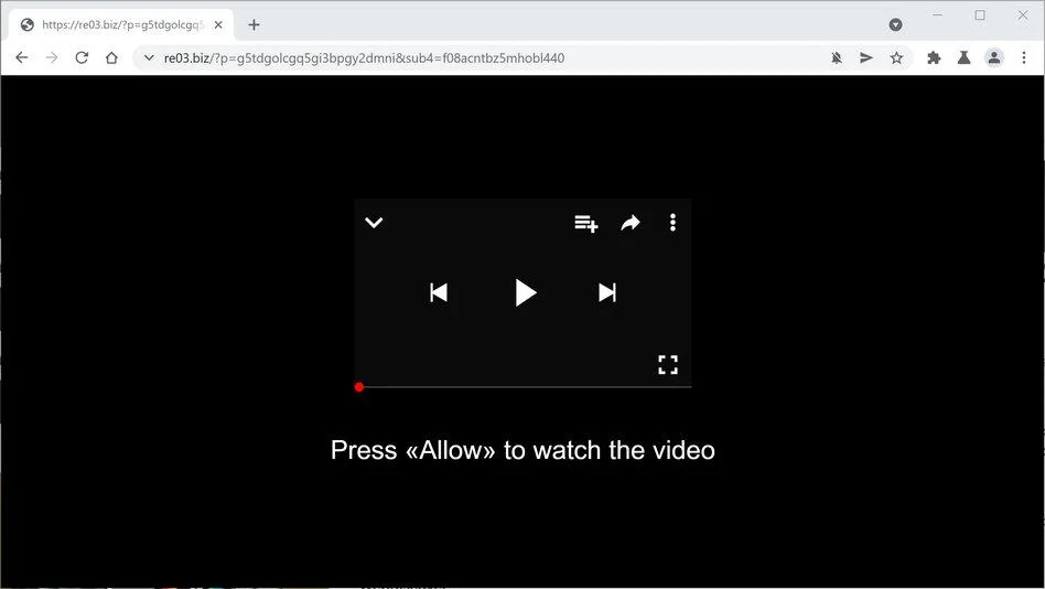 Remove Re03.biz pop-up ads (Virus Removal Guide) 1 Image: Chrome browser is redirected to Re03.biz