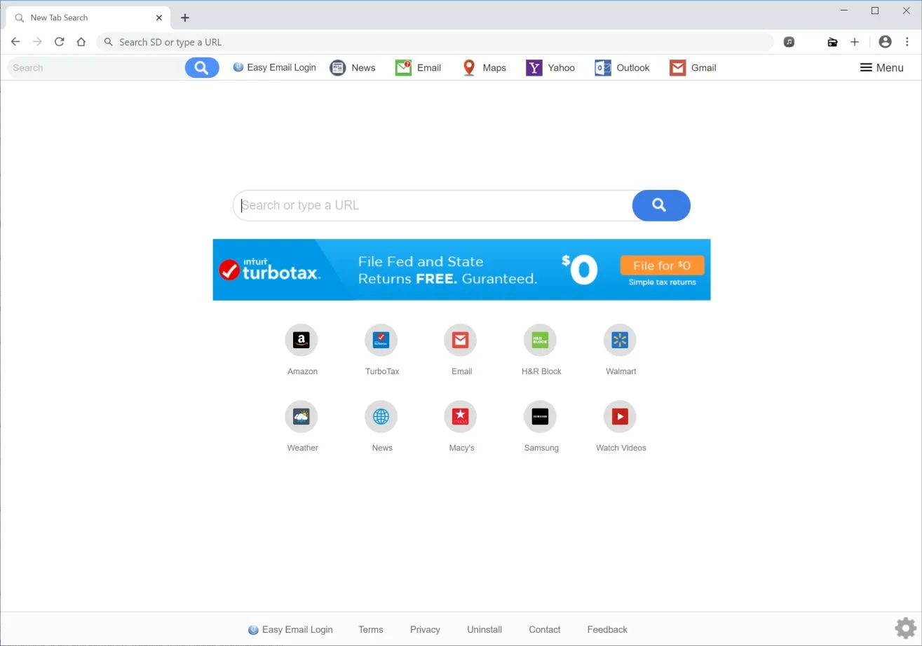 How to remove Easy Email Login redirect (Virus Removal Guide) 1 Image: Chrome browser is redirected to Easy Email Login