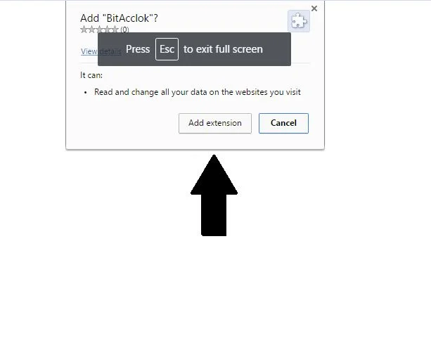 BitAcclok Chrome extension virus