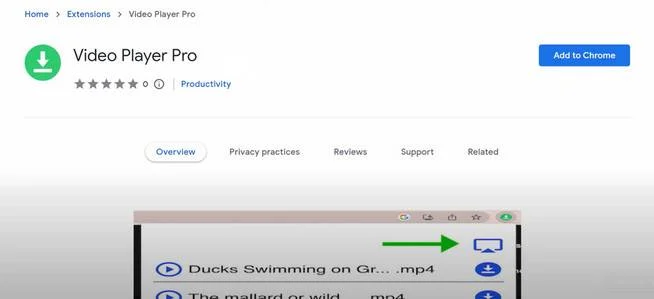Image: Video Player Pro Chrome Extension