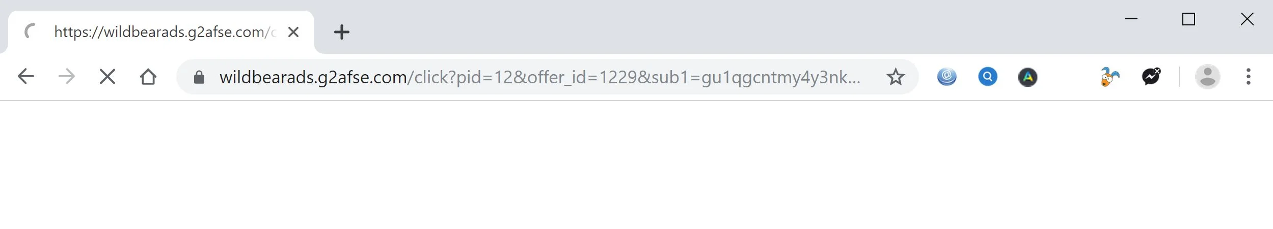 How to remove Wildbearads.g2afse.com redirect (Virus Removal Guide) 1 Image: Chrome browser is redirected to Wildbearads.g2afse.com