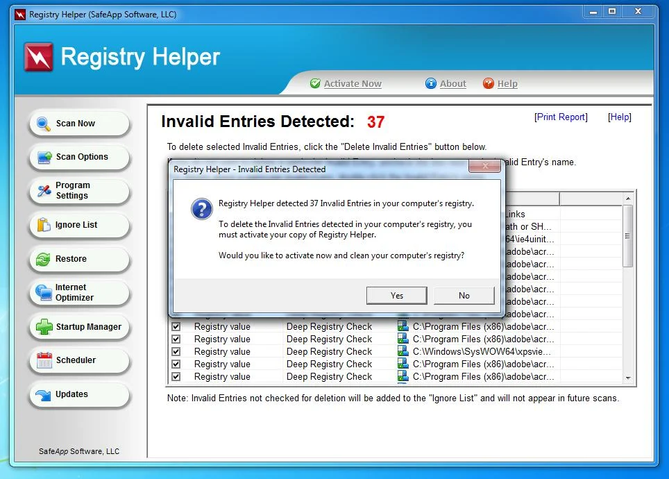 Registry Helper (SafeApp Software, LLC) purchase