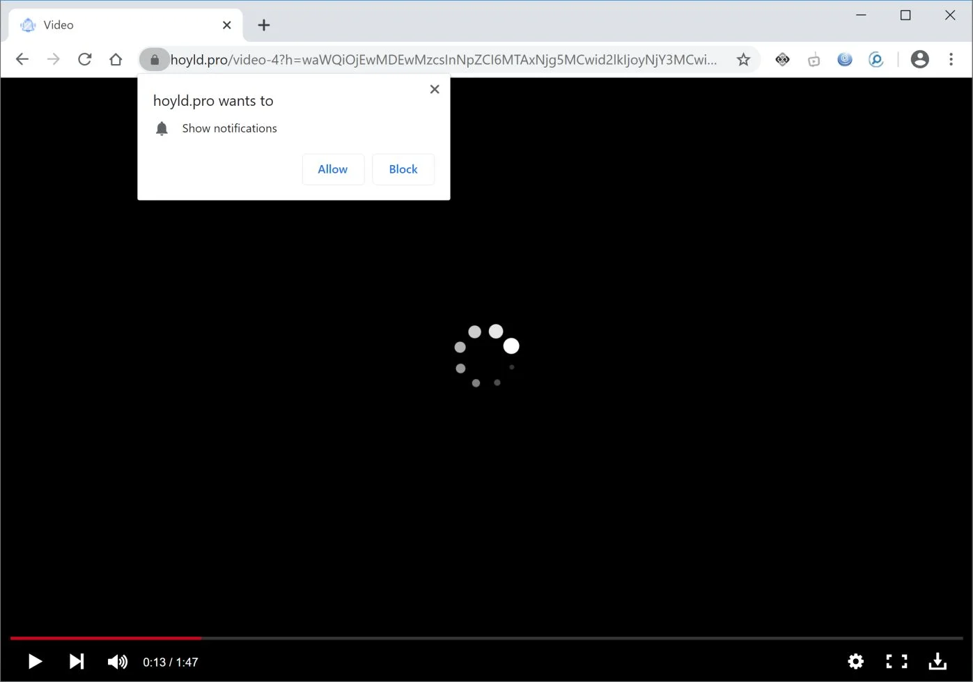 How to remove Hoyld.pro pop-up ads (Virus Removal Guide) 1 Image: Chrome browser is redirected to Hoyld.pro