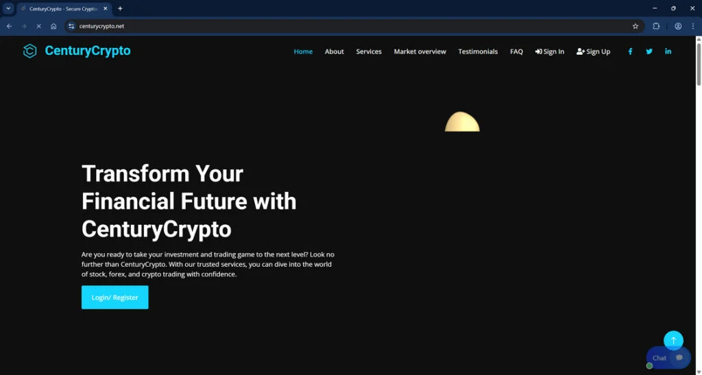 Centurycrypto.net Crypto Scam - Read Our Findings Here 1 Centurycrypto.net scam