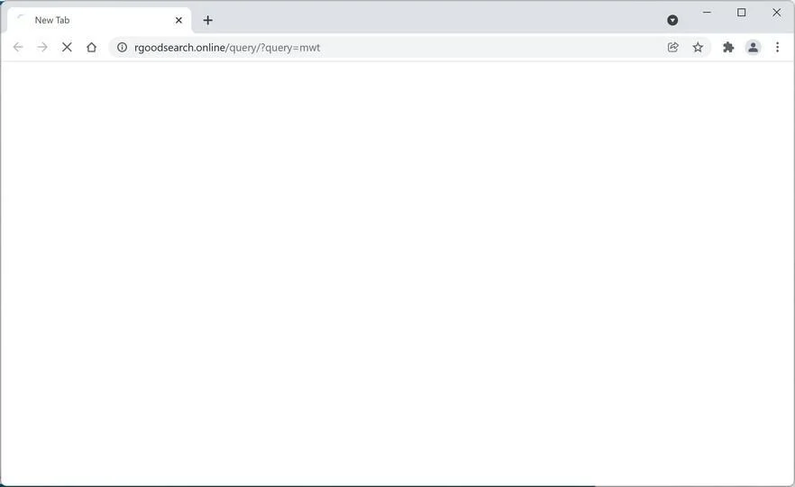 Image: Chrome browser is redirected through Rgoodsearch.online