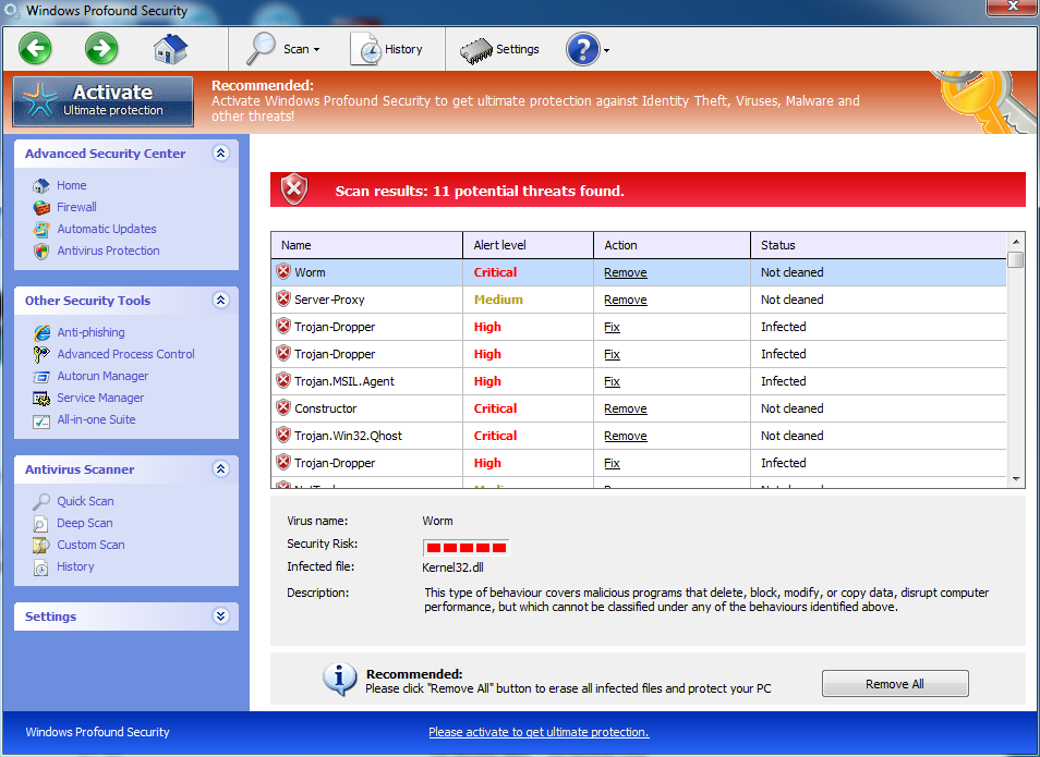 Windows Profound Security Windows Profound Security