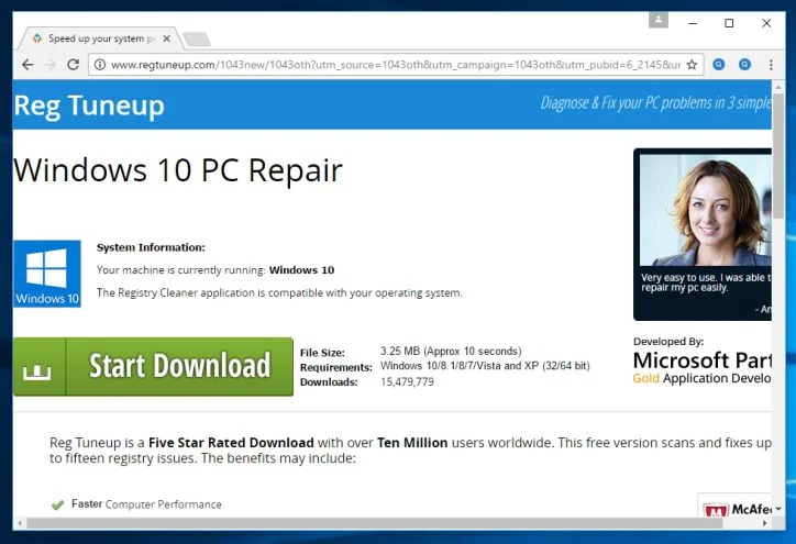 Regtuneup.com virus