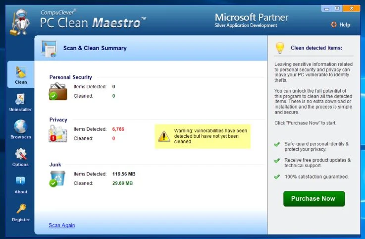 PC Clean Maestro by CompuClever system optimizer