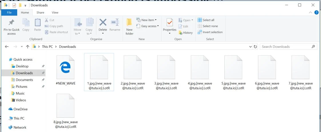 Image: [new_wave@tuta.io].LotR ransomware extension