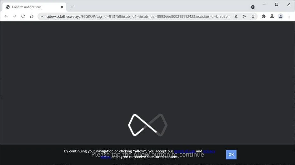 Remove Sclotheswe.xyz pop-up ads (Virus Removal Guide) 1 Image: Chrome browser is redirected to Sclotheswe.xyz