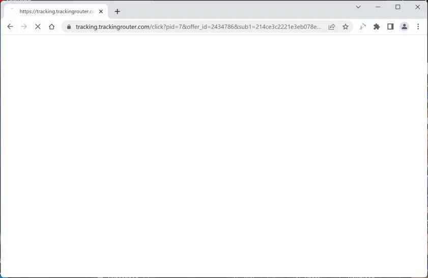 Tracking.Trackingrouter.com Virus Removal Guide 1 Image: Chrome browser is redirected to Tracking.Trackingrouter.com