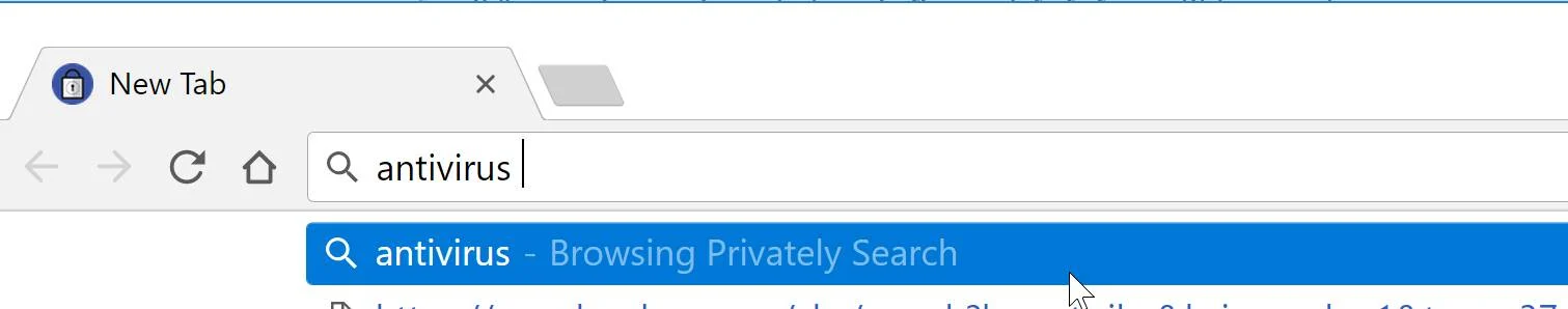 Browsing Privately Search redirect